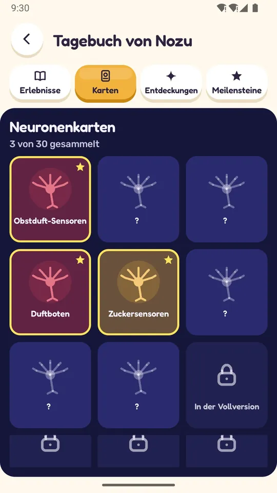 Nozus Sammlung von Neuronenkarten