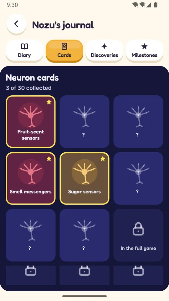 Nozu's collection of neuron cards