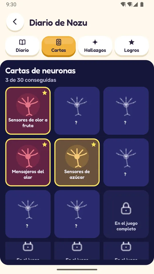 La colección de cartas de neuronas de Nozu