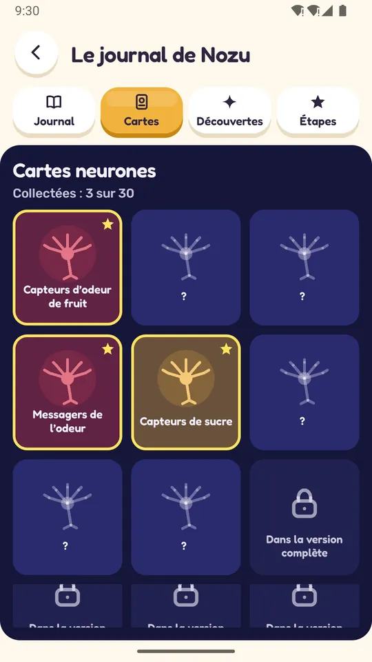 La collection de cartes neurones de Nozu